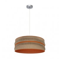Distribuidor - Lâmpadas Diversas | Colgantes Moderno | COLGANTE NATALIA 1XE27 NIQUEL/SACO-NARANJA REGX50X50 CM Ref: 188595004